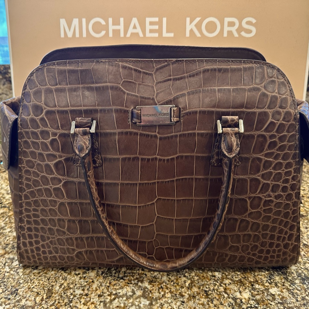 Michael Kors Brown Croc Purse